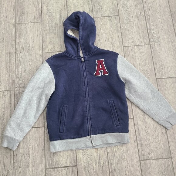 Place Other - Place The Children's Place boys varsity "A" letter sweater zipup hoodie sz 7/8 M